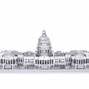 Metal Earth Budynek US Capitol Kapitol Model 3D Metalowy Laser Cut